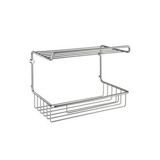 Smedbo DK1055 11 3/4 in. Guest Towel Basket in Polished Chrome from the Sideline Collection